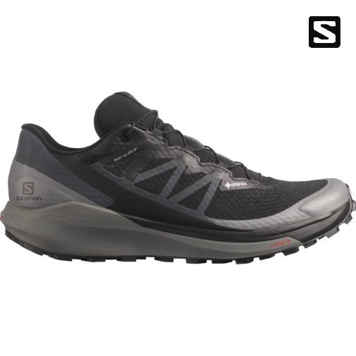 Sapatilhas Trail Running Salomon Sense Ride 4 GTX Invisible Fit Masculino Pretas | PT V46591